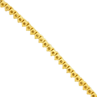 Diamond Tennis Chain in 10k Yellow Gold 26 inches 15.25 Ctw 4 mm